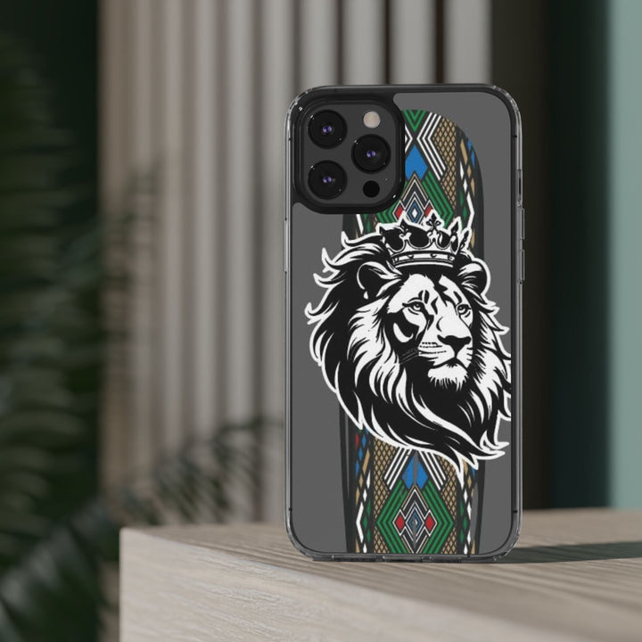 "Lion of Heritage" – Ethiopian/Eritrean Tilet (ጥለት) & African King Phone Case