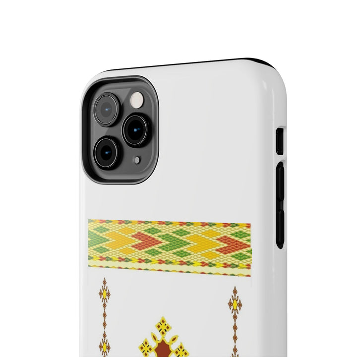 Phone Case - Habesha Golden Tilet (ጥለት) with Ethiopian / Eritrean Cross Meskel Design