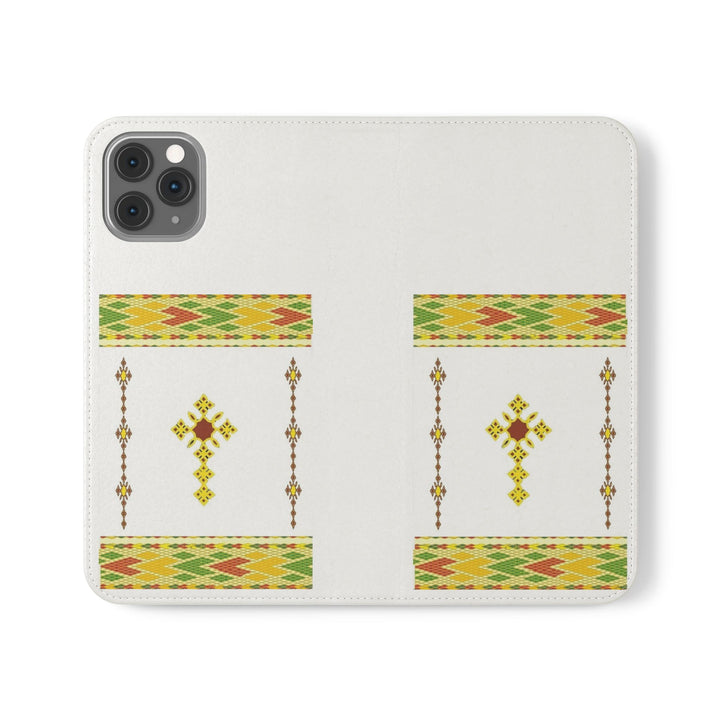 Phone Case - Habesha Golden Tilet (ጥለት) with Ethiopian /Eritrean Cross Meskel Design