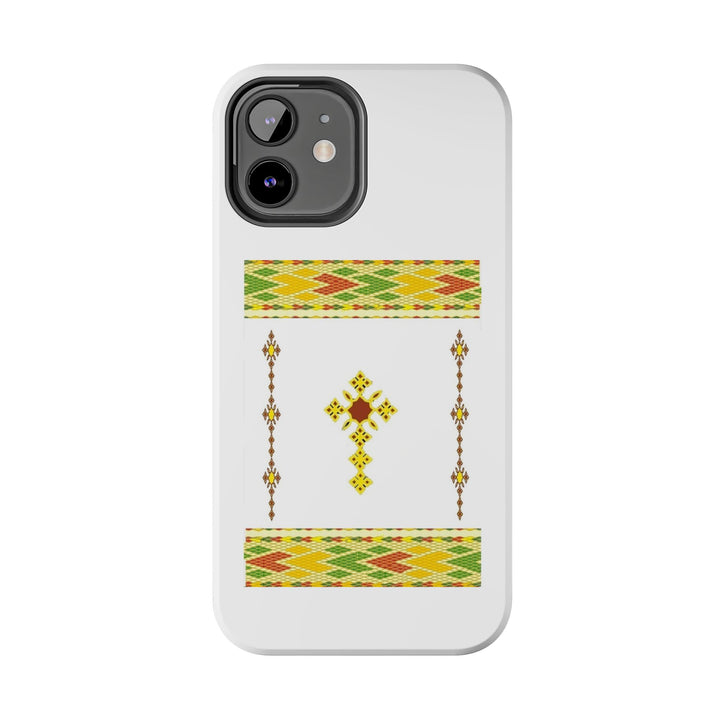 Phone Case - Habesha Golden Tilet (ጥለት) with Ethiopian / Eritrean Cross Meskel Design