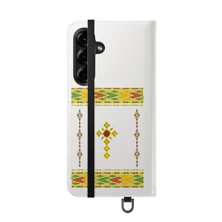 Phone Case - Habesha Golden Tilet (ጥለት) with Ethiopian /Eritrean Cross Meskel Design