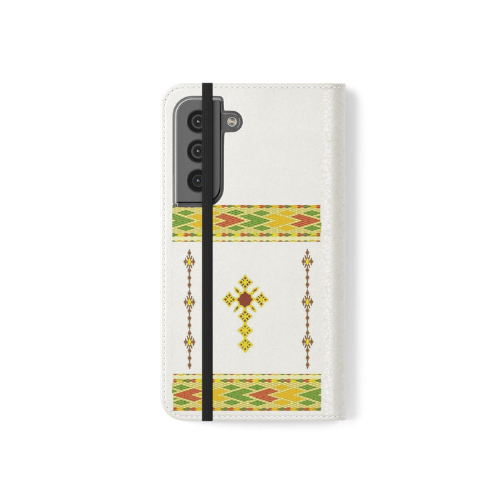 Phone Case - Habesha Golden Tilet (ጥለት) with Ethiopian /Eritrean Cross Meskel Design