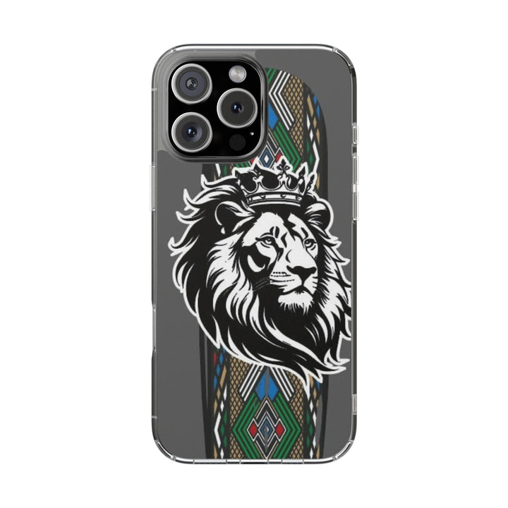"Lion of Heritage" – Ethiopian/Eritrean Tilet (ጥለት) & African King Phone Case
