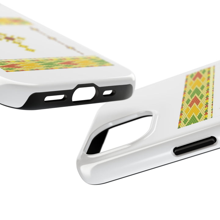 Phone Case - Habesha Golden Tilet (ጥለት) with Ethiopian / Eritrean Cross Meskel Design