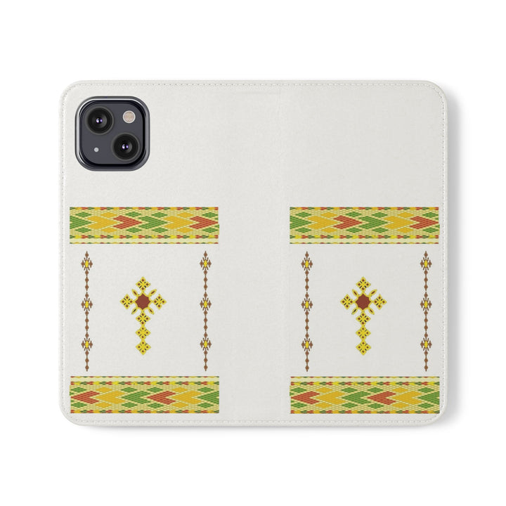 Phone Case - Habesha Golden Tilet (ጥለት) with Ethiopian /Eritrean Cross Meskel Design