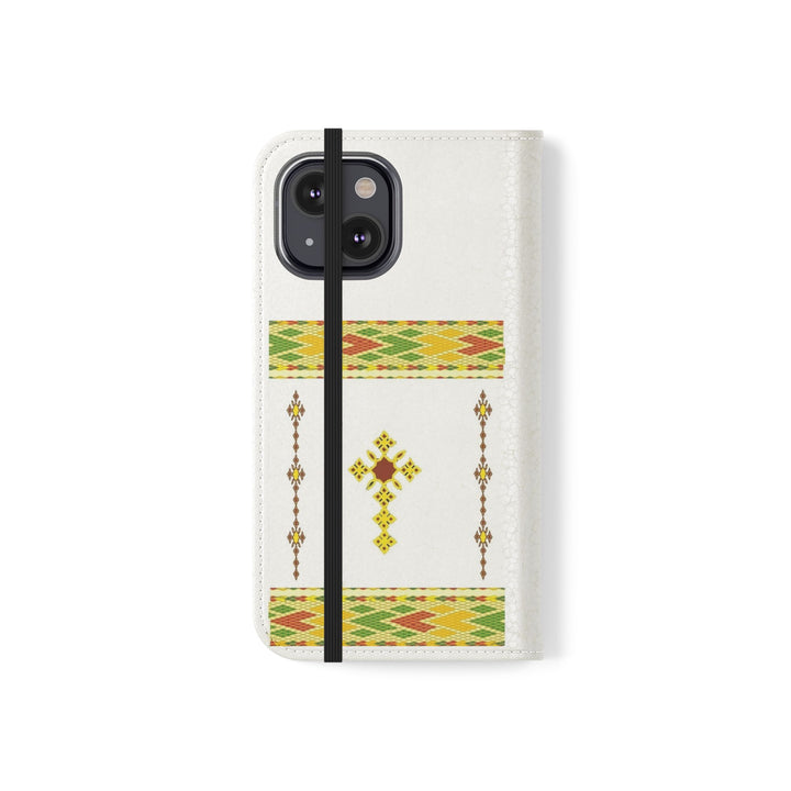 Phone Case - Habesha Golden Tilet (ጥለት) with Ethiopian /Eritrean Cross Meskel Design