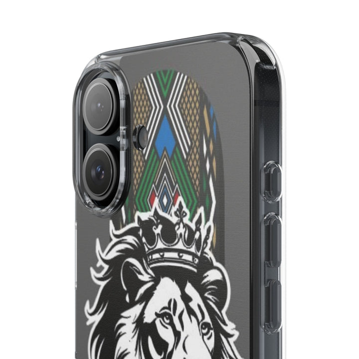 "Lion of Heritage" – Ethiopian/Eritrean Tilet (ጥለት) & African King Phone Case