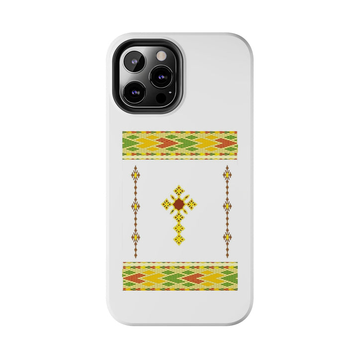 Phone Case - Habesha Golden Tilet (ጥለት) with Ethiopian / Eritrean Cross Meskel Design