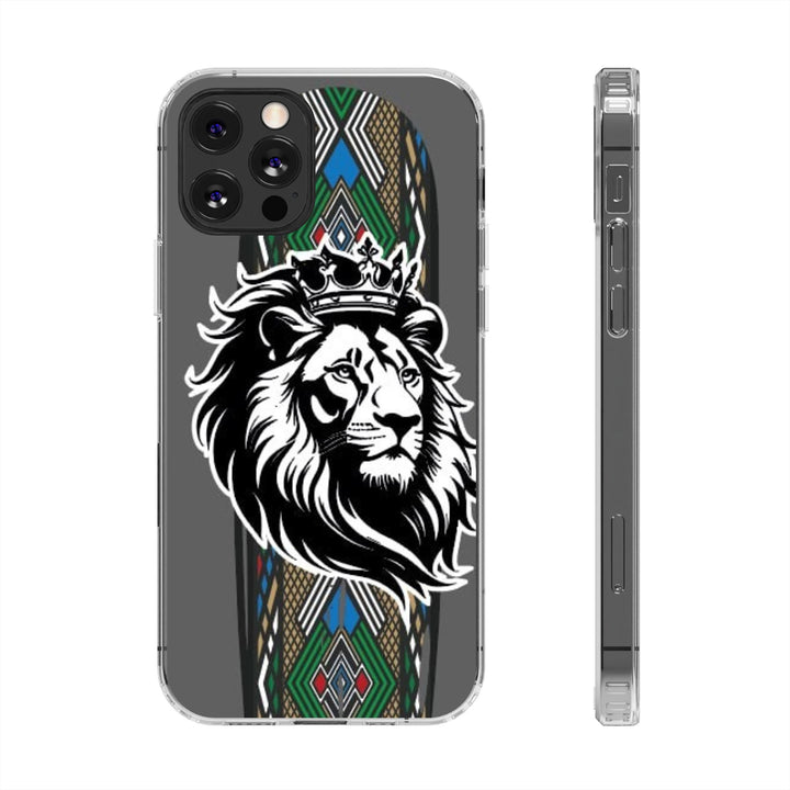 "Lion of Heritage" – Ethiopian/Eritrean Tilet (ጥለት) & African King Phone Case