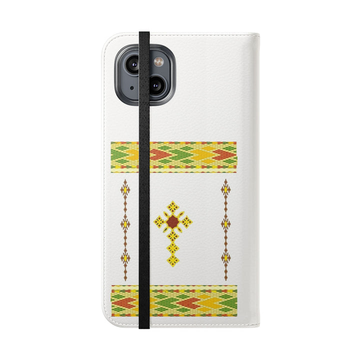 Phone Case - Habesha Golden Tilet (ጥለት) with Ethiopian /Eritrean Cross Meskel Design