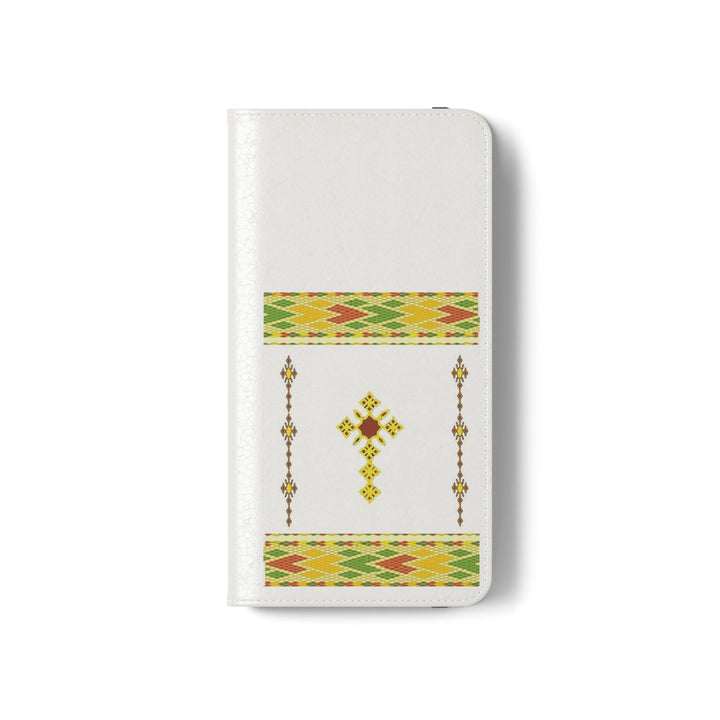 Phone Case - Habesha Golden Tilet (ጥለት) with Ethiopian /Eritrean Cross Meskel Design