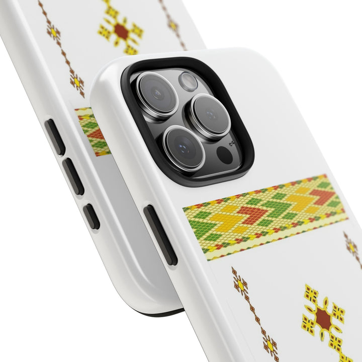 Phone Case - Habesha Golden Tilet (ጥለት) with Ethiopian / Eritrean Cross Meskel Design