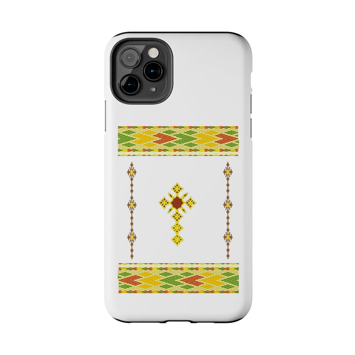 Phone Case - Habesha Golden Tilet (ጥለት) with Ethiopian / Eritrean Cross Meskel Design
