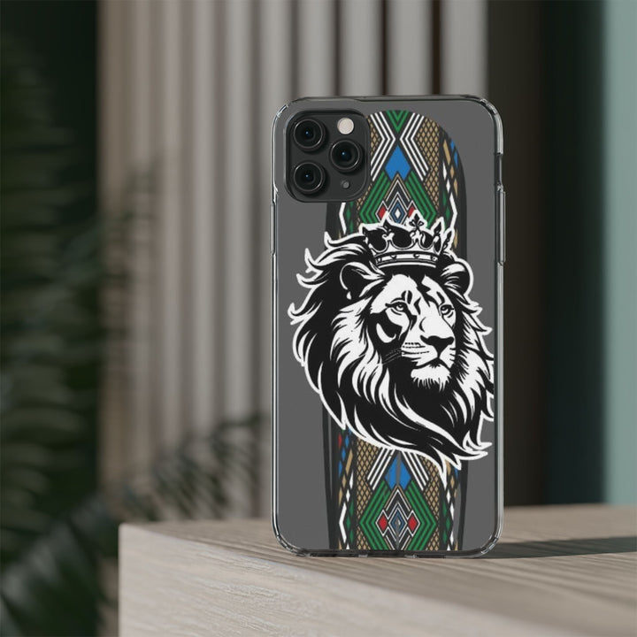 "Lion of Heritage" – Ethiopian/Eritrean Tilet (ጥለት) & African King Phone Case