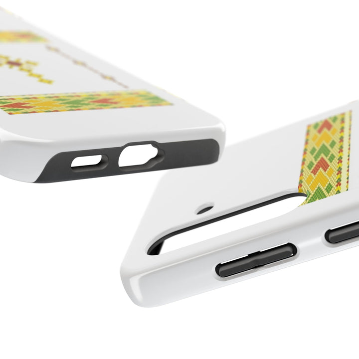Phone Case - Habesha Golden Tilet (ጥለት) with Ethiopian / Eritrean Cross Meskel Design