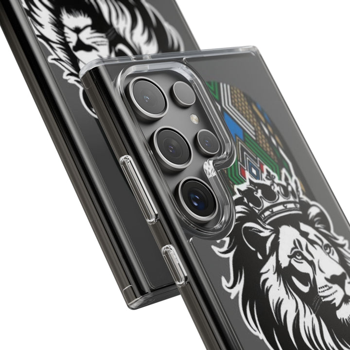 "Lion of Heritage" – Ethiopian/Eritrean Tilet (ጥለት) & African King Phone Case