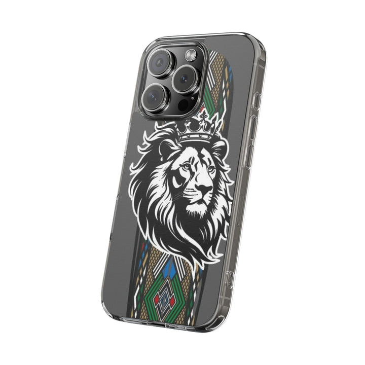 "Lion of Heritage" – Ethiopian/Eritrean Tilet (ጥለት) & African King Phone Case