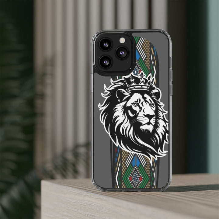 "Lion of Heritage" – Ethiopian/Eritrean Tilet (ጥለት) & African King Phone Case