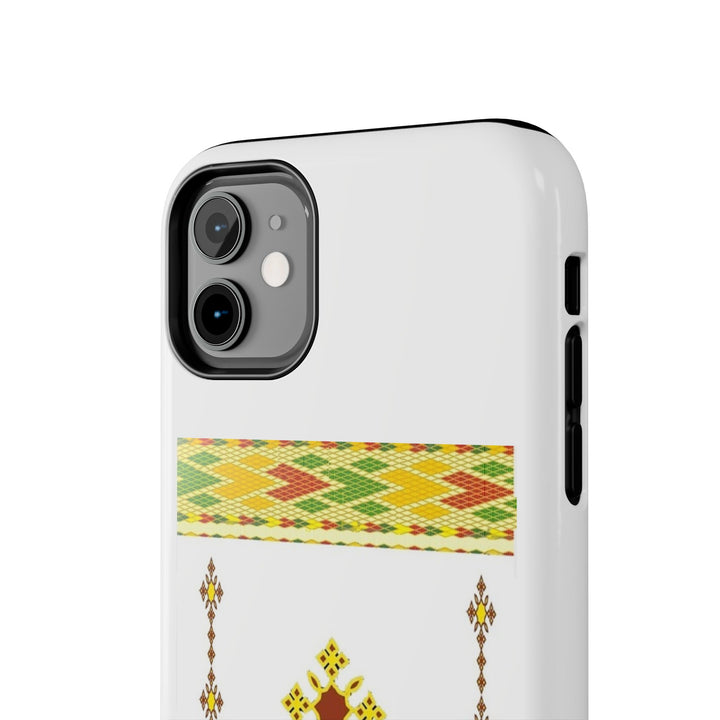 Phone Case - Habesha Golden Tilet (ጥለት) with Ethiopian / Eritrean Cross Meskel Design