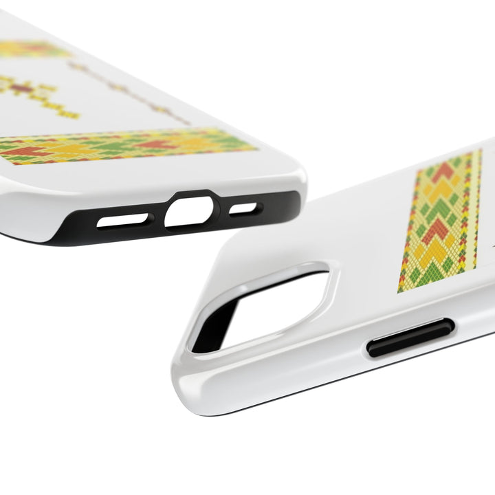 Phone Case - Habesha Golden Tilet (ጥለት) with Ethiopian / Eritrean Cross Meskel Design