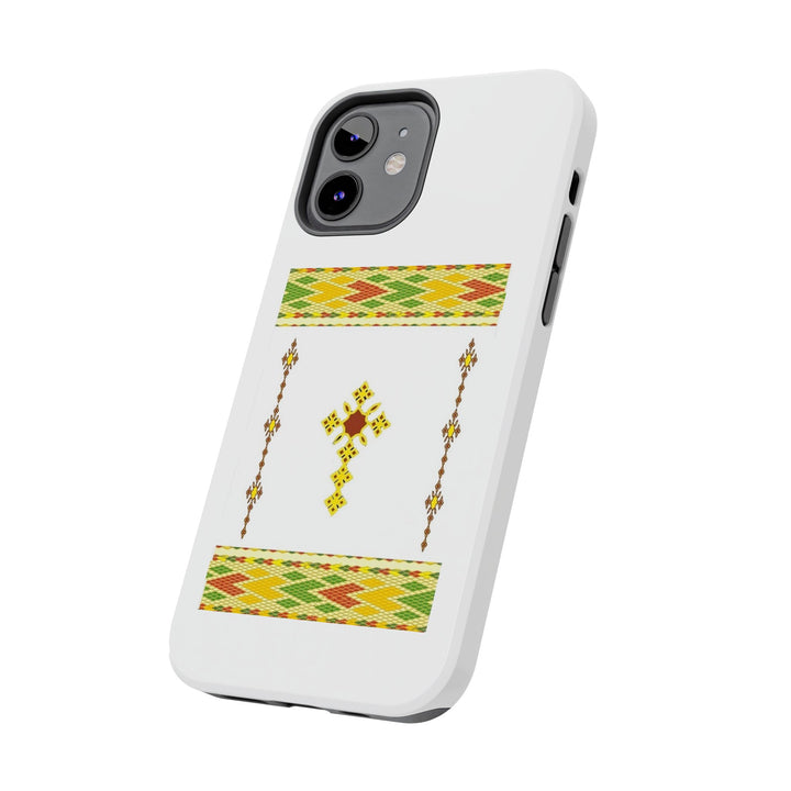 Phone Case - Habesha Golden Tilet (ጥለት) with Ethiopian / Eritrean Cross Meskel Design