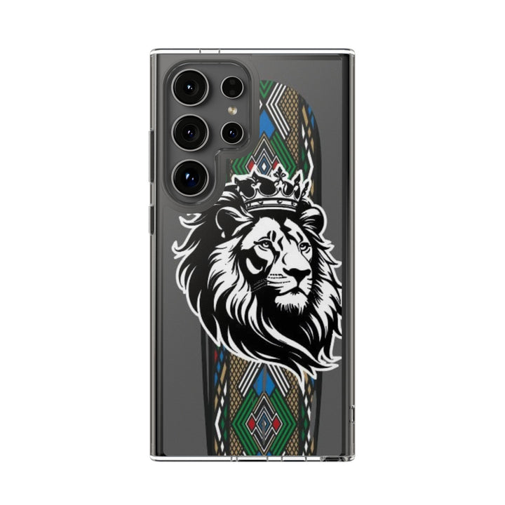 "Lion of Heritage" – Ethiopian/Eritrean Tilet (ጥለት) & African King Phone Case