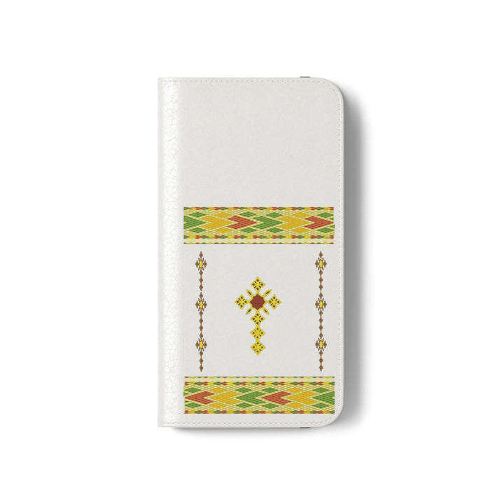 Phone Case - Habesha Golden Tilet (ጥለት) with Ethiopian /Eritrean Cross Meskel Design