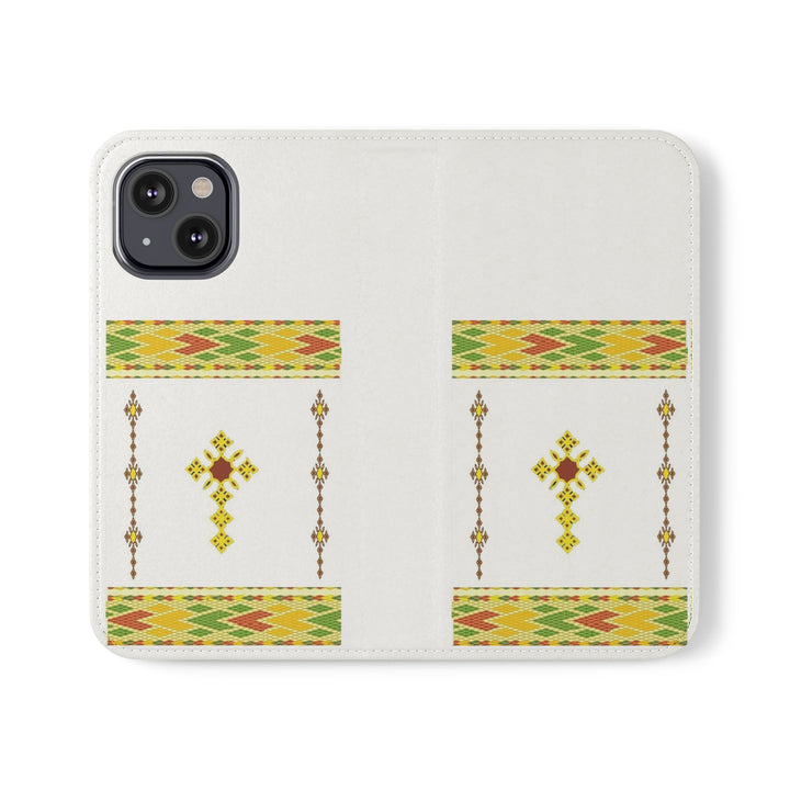 Phone Case - Habesha Golden Tilet (ጥለት) with Ethiopian /Eritrean Cross Meskel Design