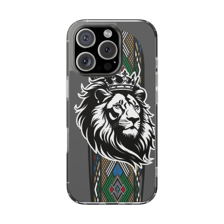 "Lion of Heritage" – Ethiopian/Eritrean Tilet (ጥለት) & African King Phone Case