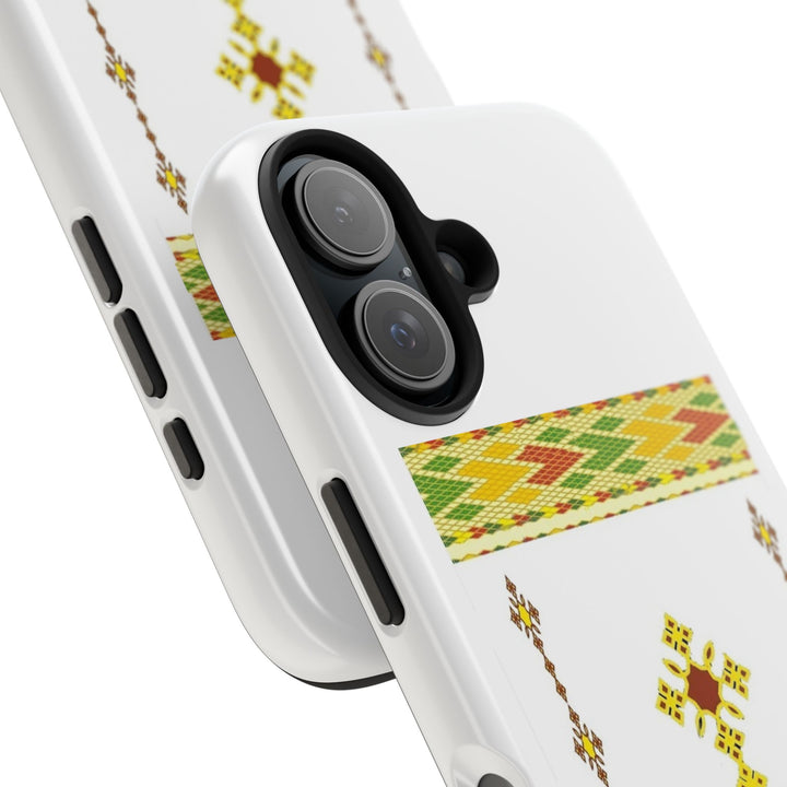 Phone Case - Habesha Golden Tilet (ጥለት) with Ethiopian / Eritrean Cross Meskel Design