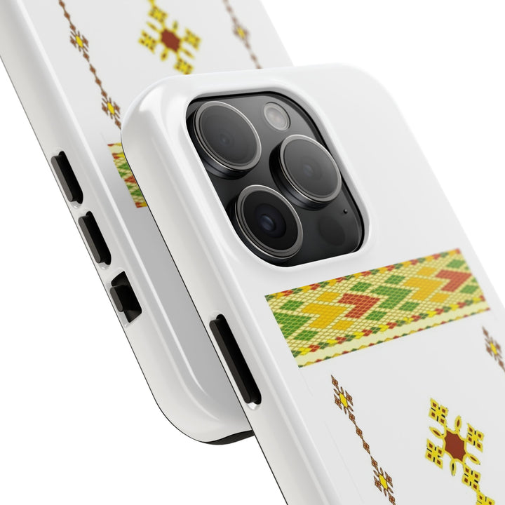 Phone Case - Habesha Golden Tilet (ጥለት) with Ethiopian / Eritrean Cross Meskel Design