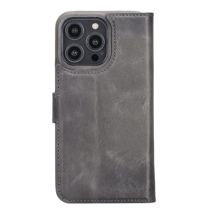 Apple iPhone 14 Series Full Leather Coating Detachable Wallet Case -